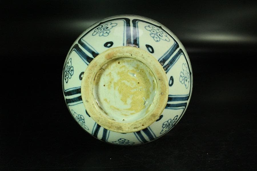 中国美術 青花霊芝雲龍紋 瓶(K-A860)