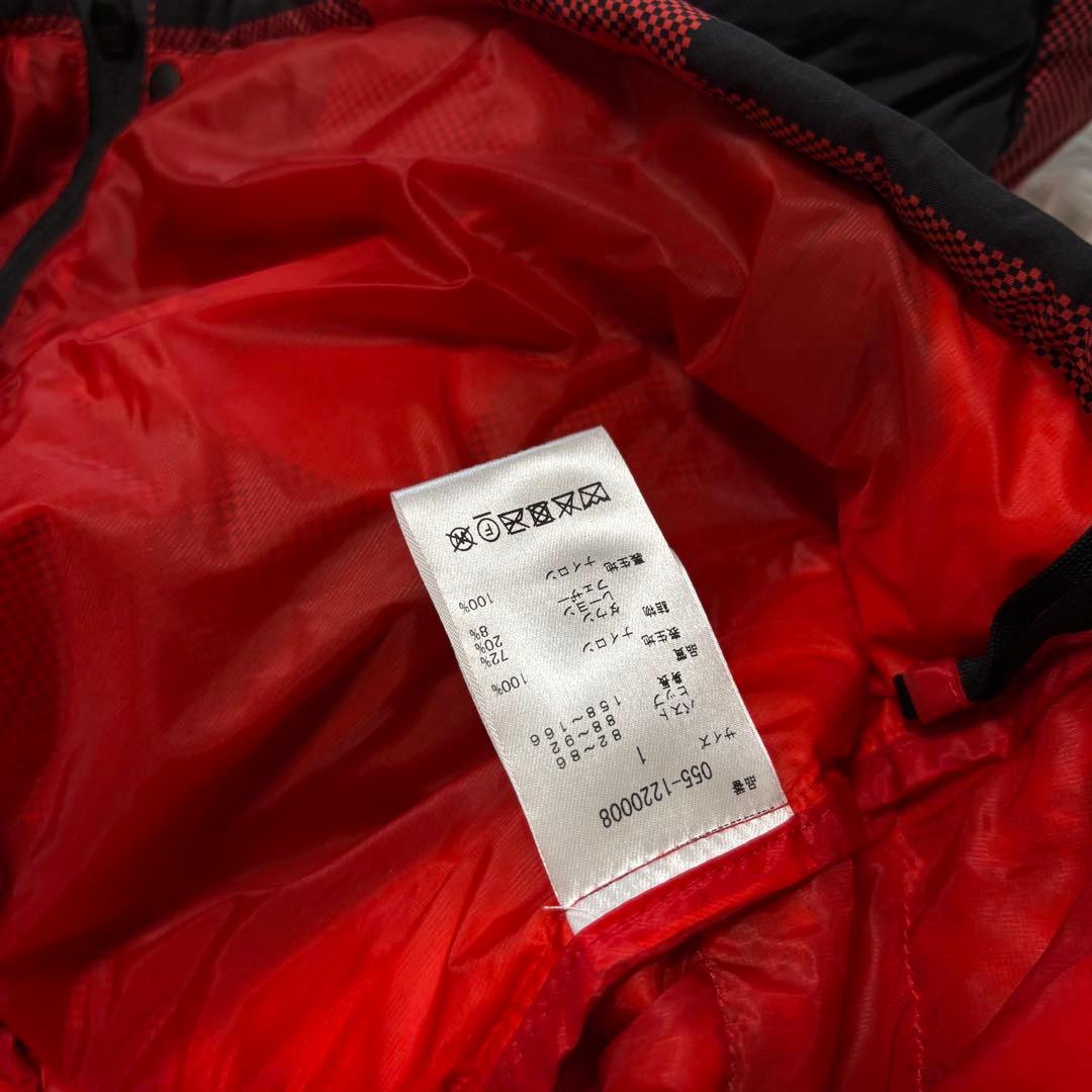 パーリーゲイツ ダウンジャケット ジップ ダウン 赤 チェック フード