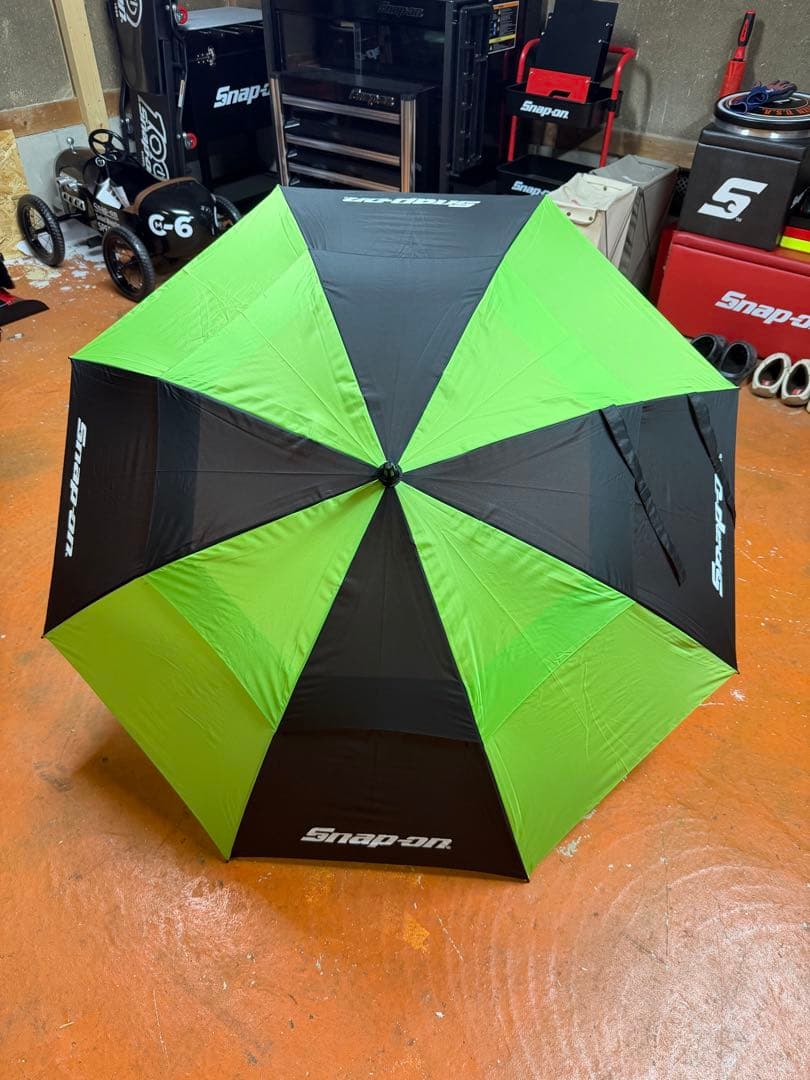 Snap-on ゴルフ用傘 緑と黒　スナップオン