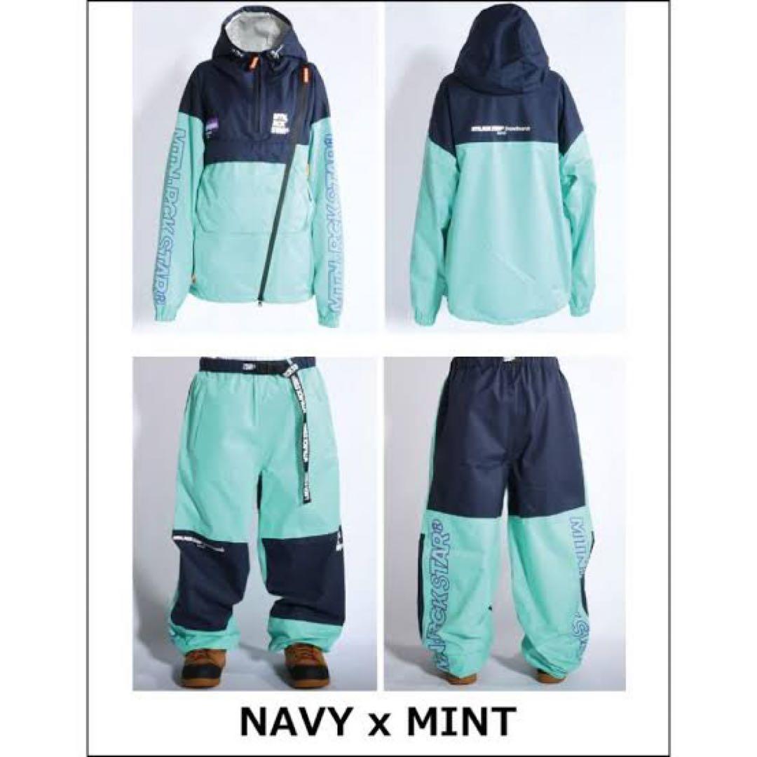 スノーボード MTN.ROCKSTAR springjacket.pant NAVY/MINT