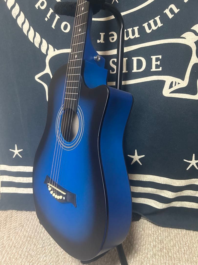 今月特価‼️新品未使用❣️ブルーburst色　トリプル０size アコースティック‼️