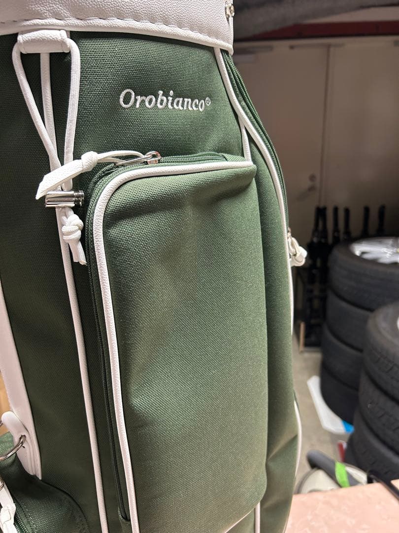 レアな美品Orobianco キャディーバッグ グリーン/ホワイト