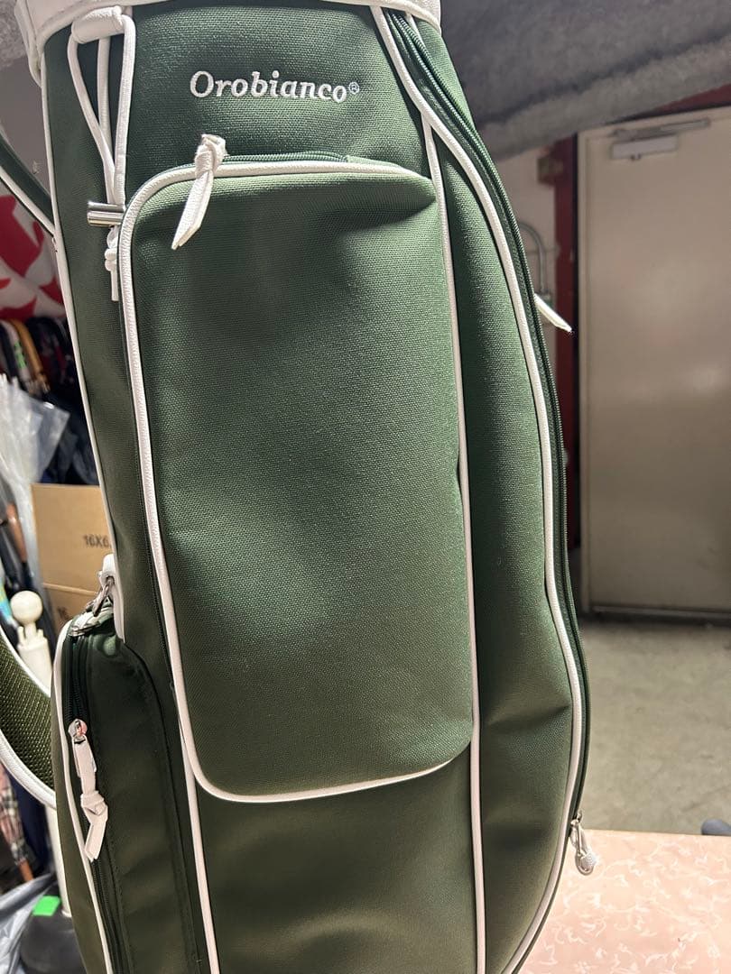 レアな美品Orobianco キャディーバッグ グリーン/ホワイト