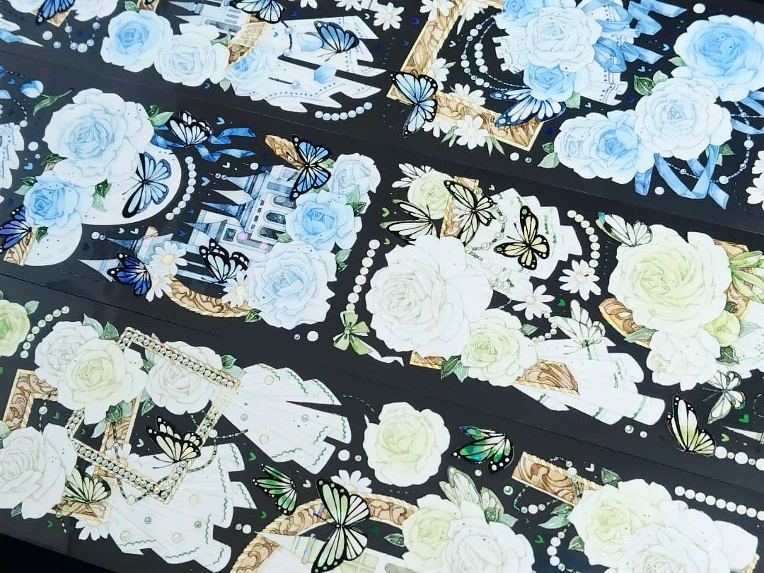 切売 466★ 海外 マスキングテープ マステ PET 装飾 花 贝壳光