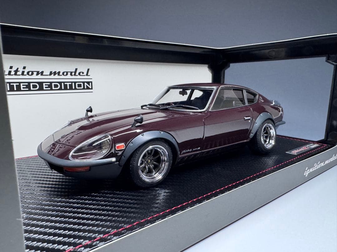 IG 1/18 日産 フェアレディ 240ZG HS30 マルーン エンジン