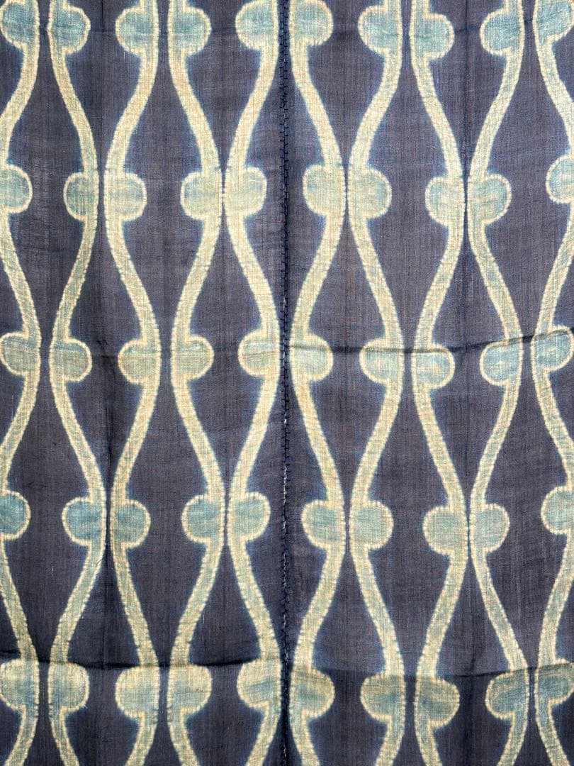 N32 「片野絞り」藍染絞り作家 片野元彦 希少コレクション 麻生地藍染布 民藝
