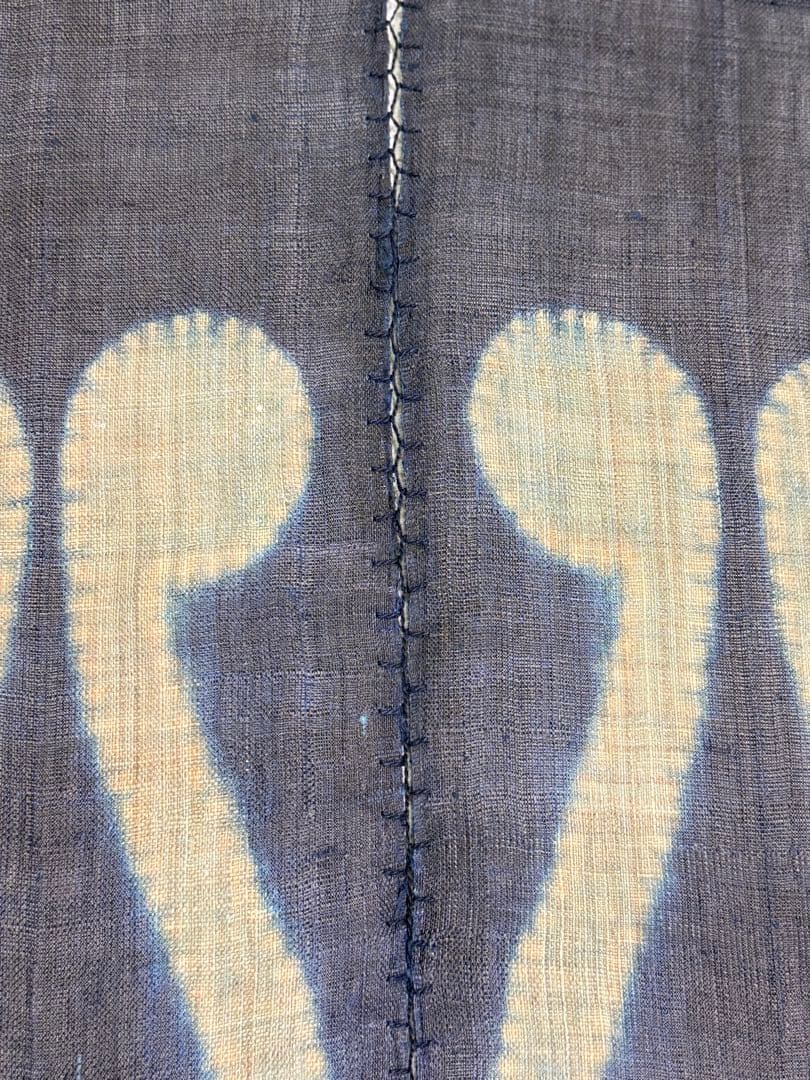 N32 「片野絞り」藍染絞り作家 片野元彦 希少コレクション 麻生地藍染布 民藝