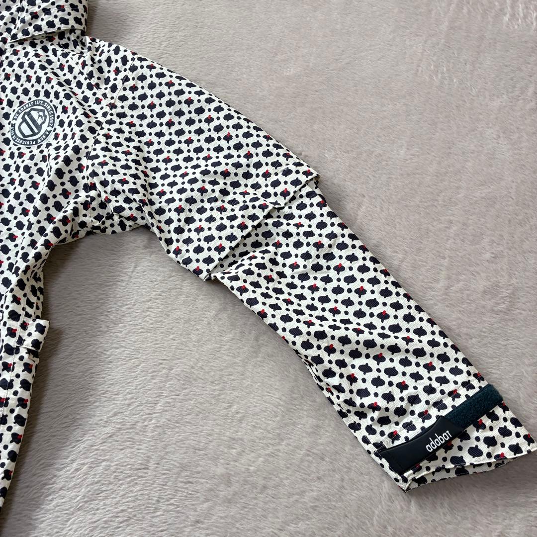 adabat アダバット 幾何学柄 レインブルゾン ジャケット コンパクト XL