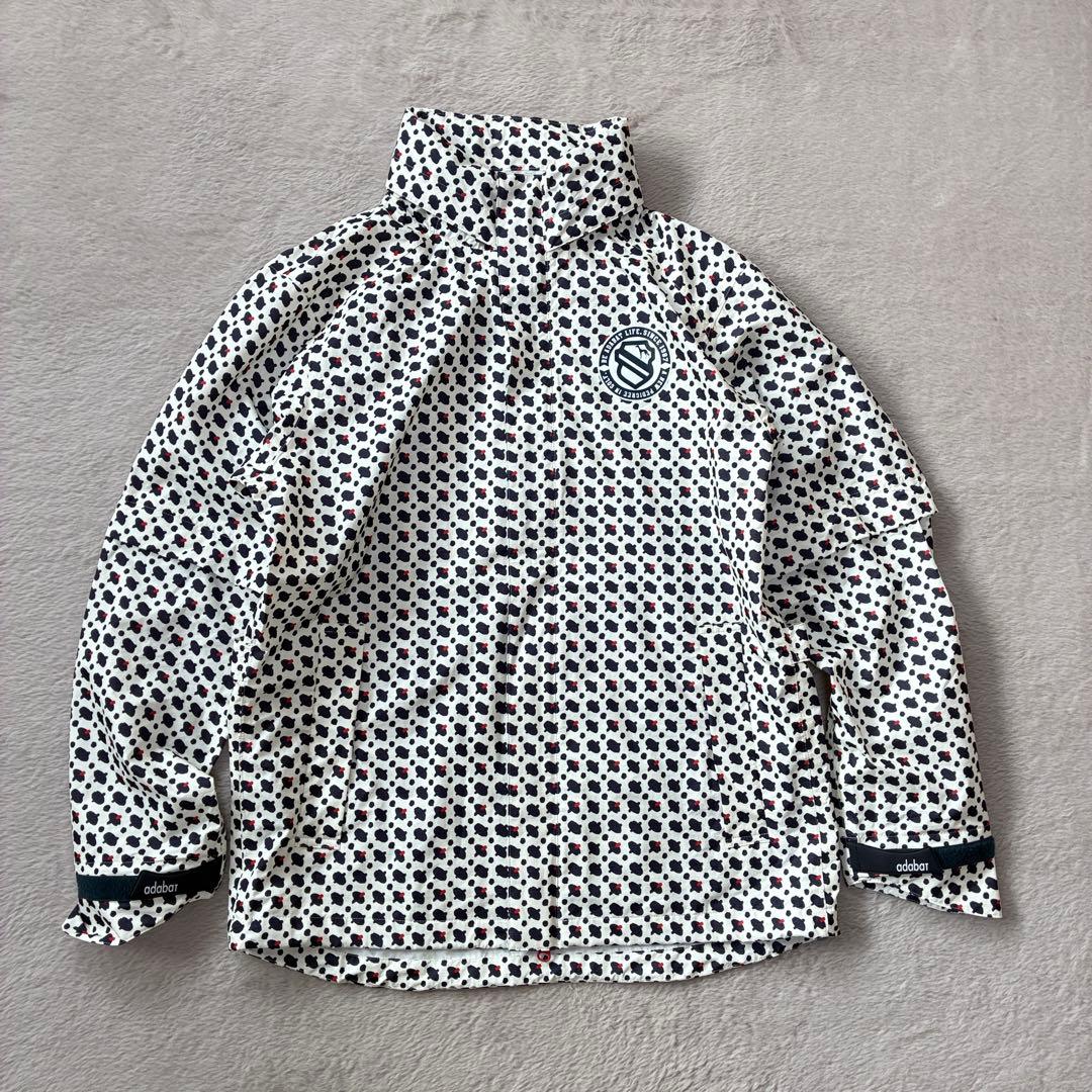 adabat アダバット 幾何学柄 レインブルゾン ジャケット コンパクト XL