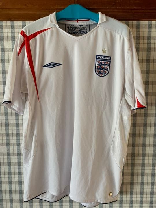 '06 イングランド レプリカユニ '05-'07着用 星付き希少 UMBRO