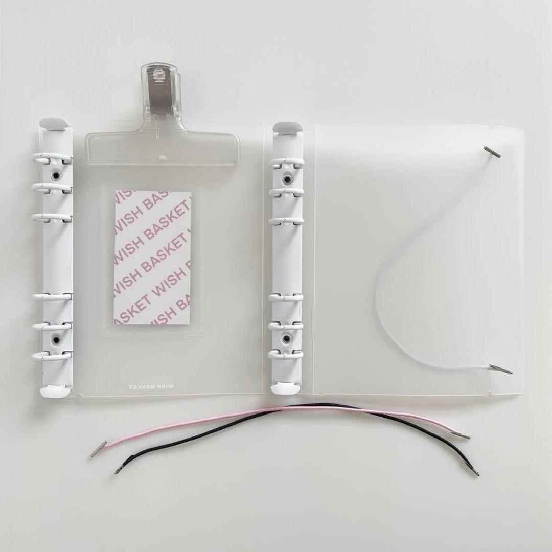 cym　韓国　貯金　バインダー　ダブルリングバインダー　白9 黒6