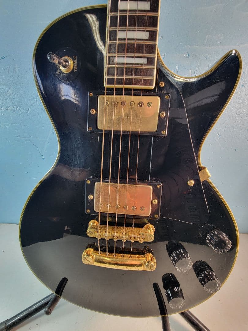 S.G. Galan ブラックレスポールタイプエレキギターソフトケース付