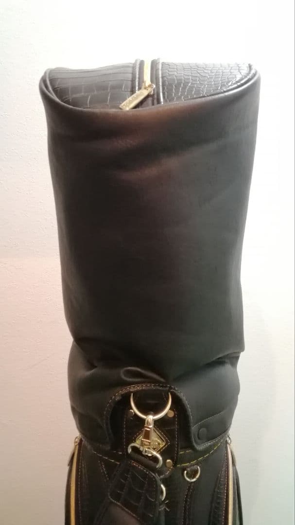 CORAGIO コラッジオ　ワニ柄 キャディバッグ　ブラック　型押し