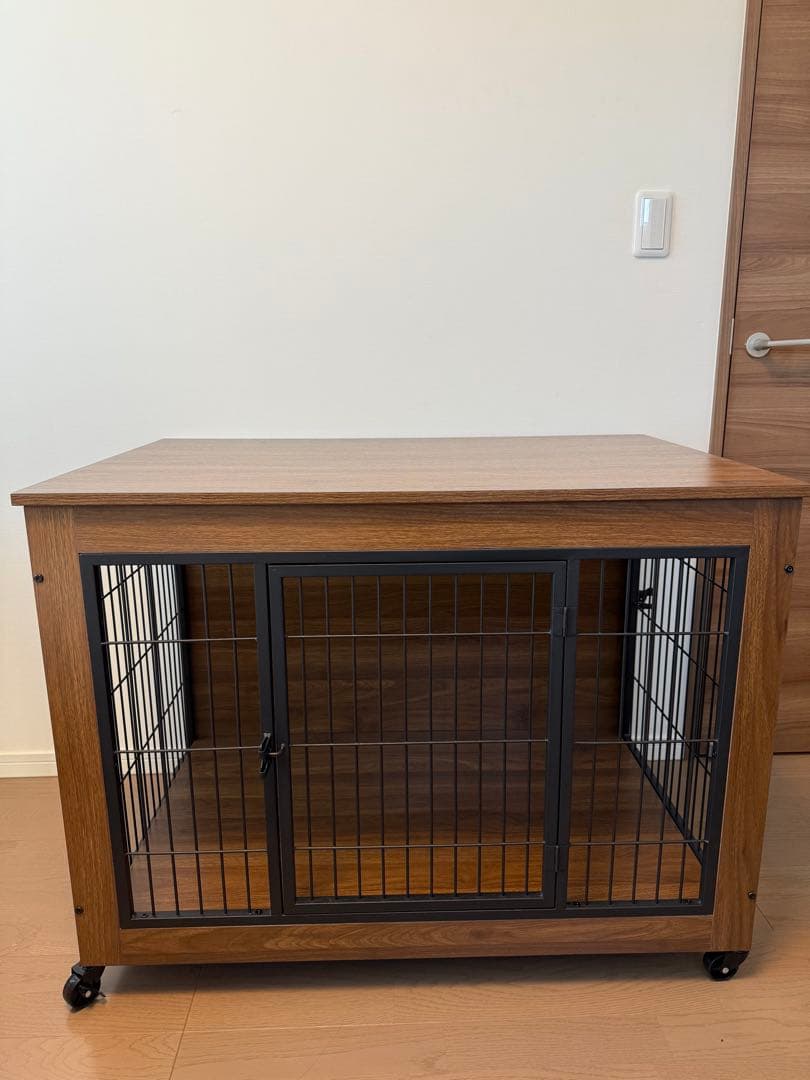 犬用ケージ Lサイズ 2WAYドア キャスター付き