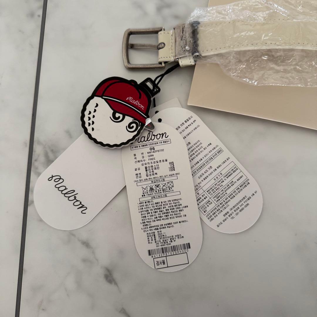 未使用タグ付き Malbon Golf マルボンゴルフ　ストレッチ　ベルト