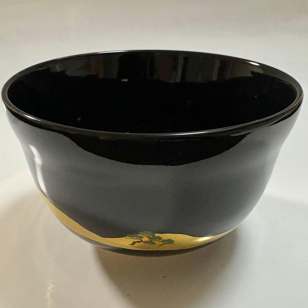 宮地英香作 英香 富士山 金富士 富士 抹茶碗 抹茶茶碗 茶道具 茶碗 黒