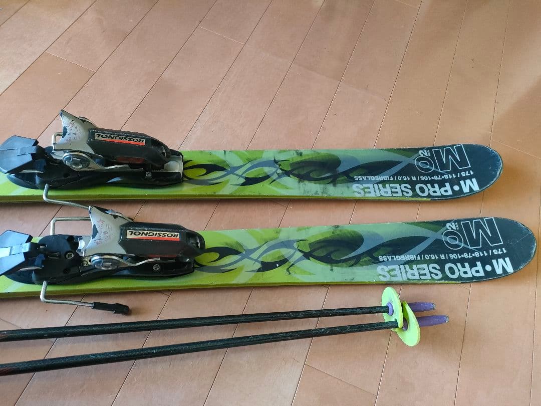 スキー板175cm ビンディング ストック