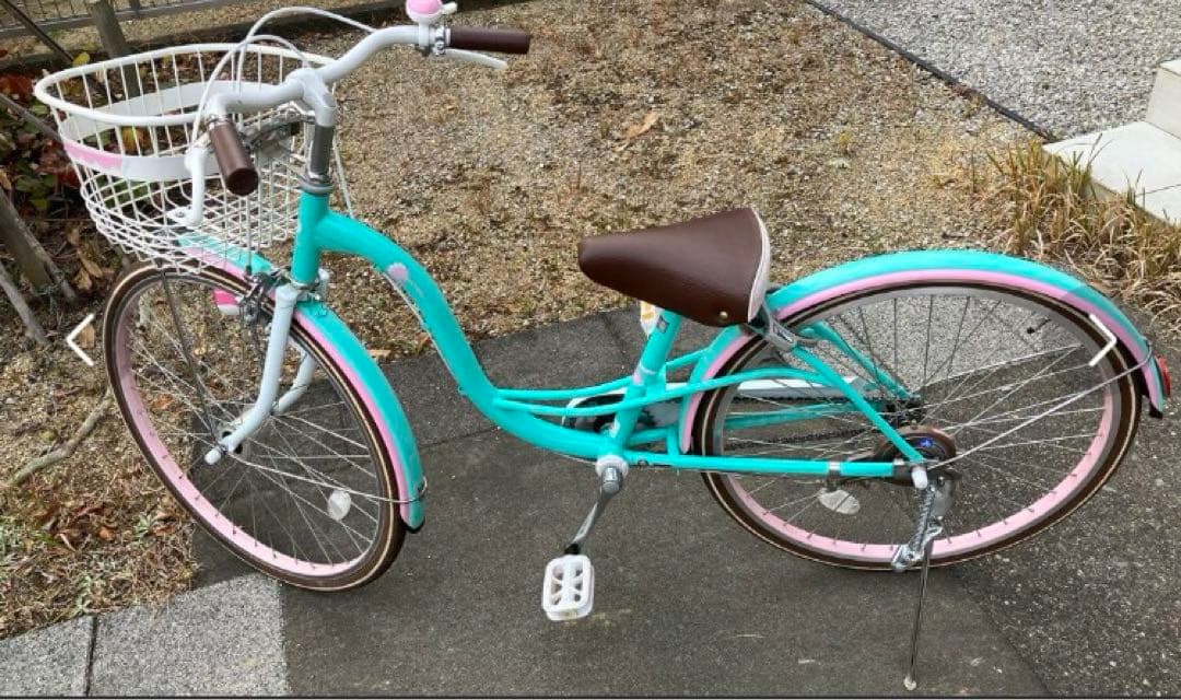 自転車 25インチ ミントグリーン エメラルドグリーン
