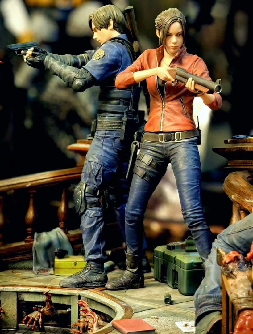 バイオハザード レオン 1/4 ガレージキット ガレキ スタチュー①