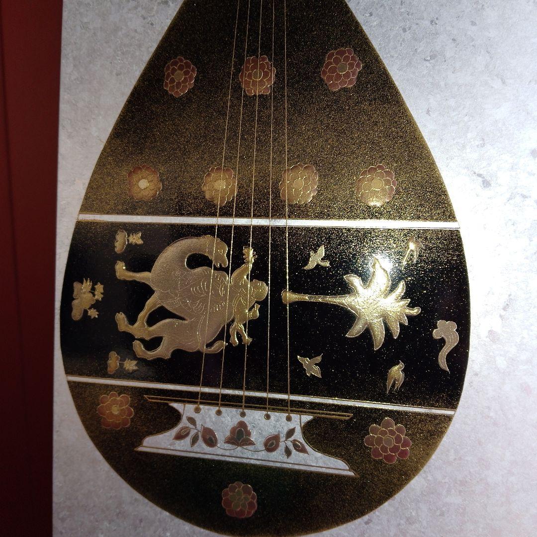 【希少】薩摩琵琶　筑前琵琶　高級　金細工　銀細工　伝統　日本　文化　楽器　壁掛け