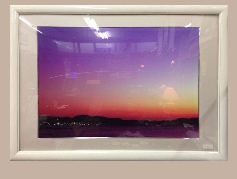 ★展示品★紫に染まる鏡ケ浦(館山)/額付/オリジナルプリント