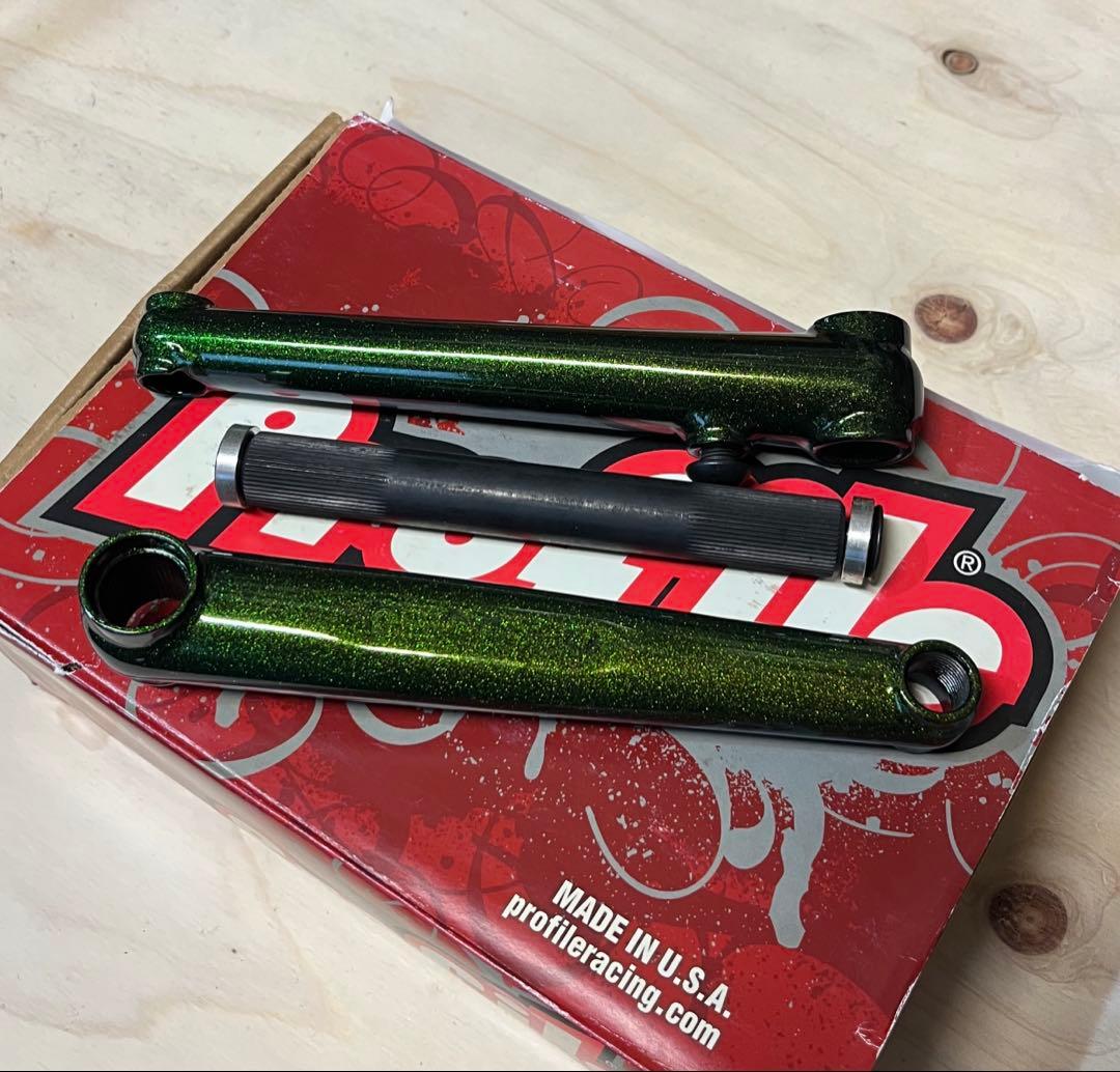 Profile Cr-Mo BMXクランク　リミテッドエディション　メタグリーン