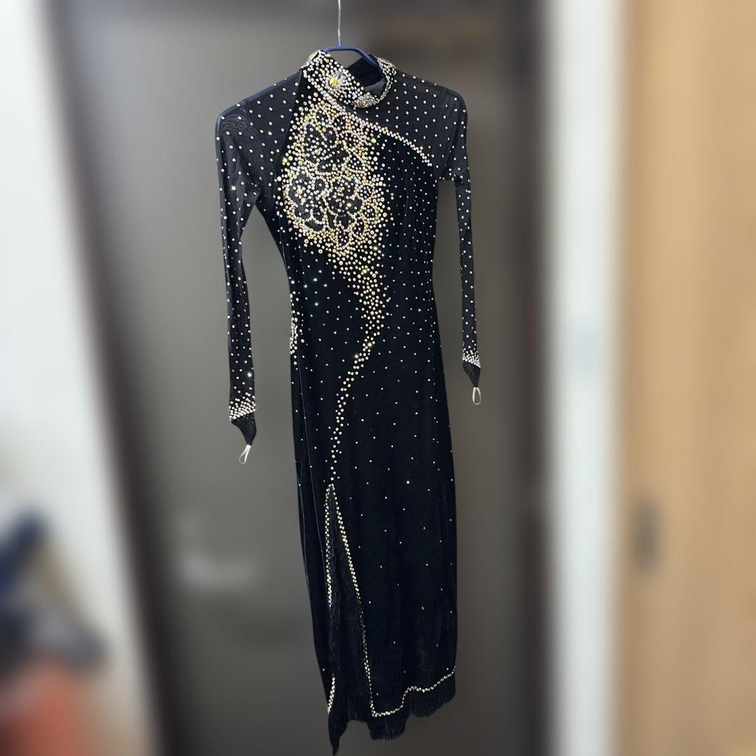 【サイズ不明】社交ダンス　ドレス　パーティ　黒