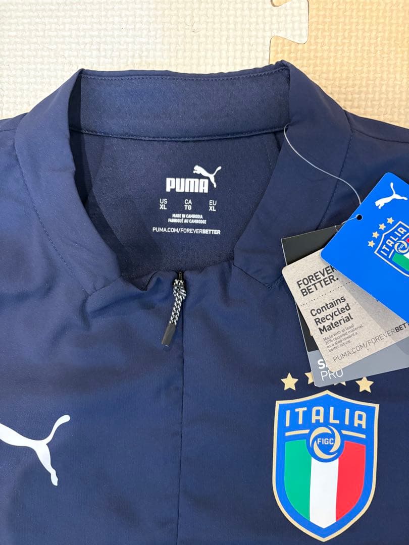 イタリア代表　ハーフジップトレーニングジャケット　支給品　タグ付