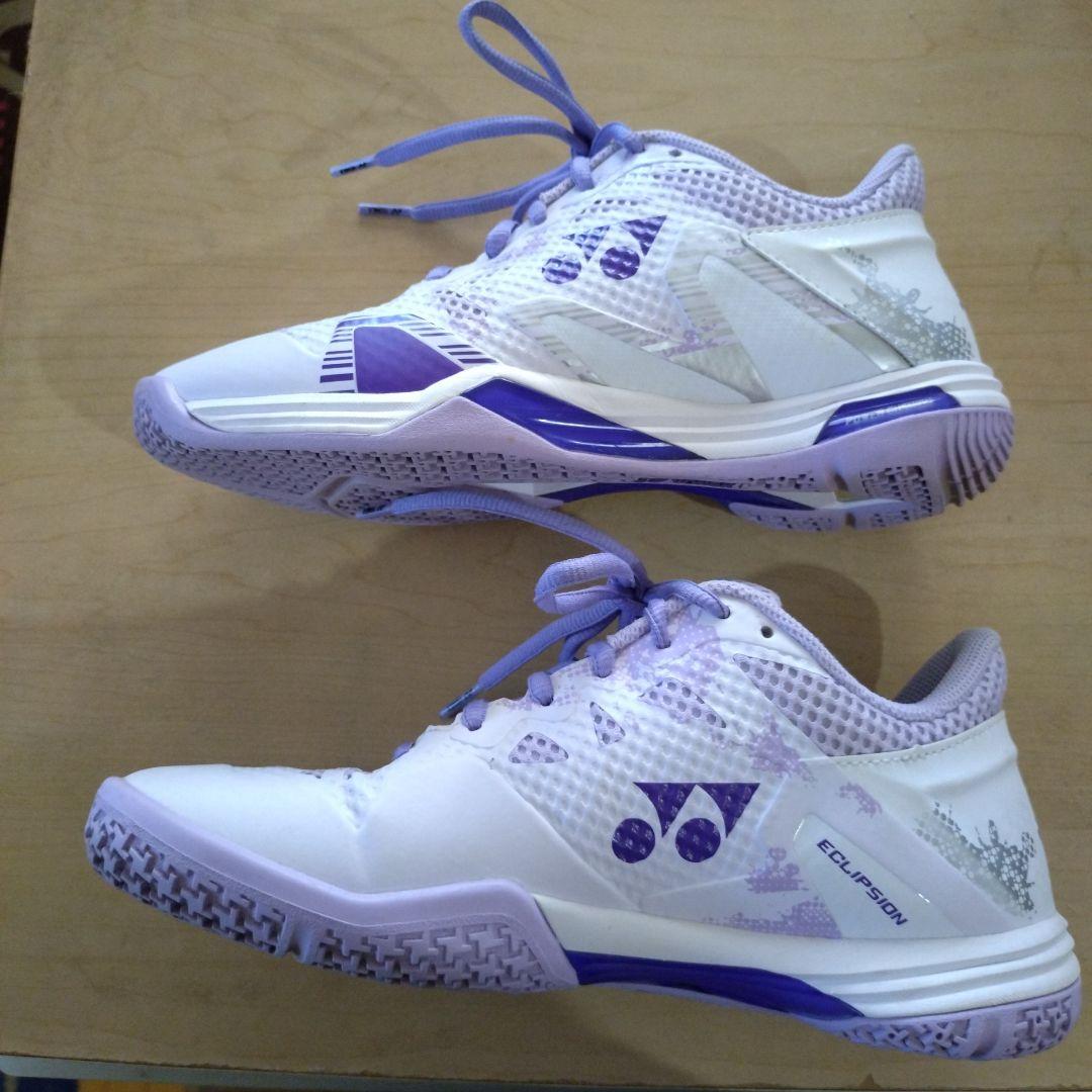 YONEX ECLIPSION ホワイト/パープル バドミントンシューズ