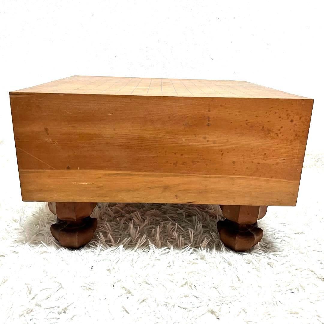 高級 囲碁盤 ケース付き 脚付き へそ有り 碁石セット 厚さ18㎝ 囲碁