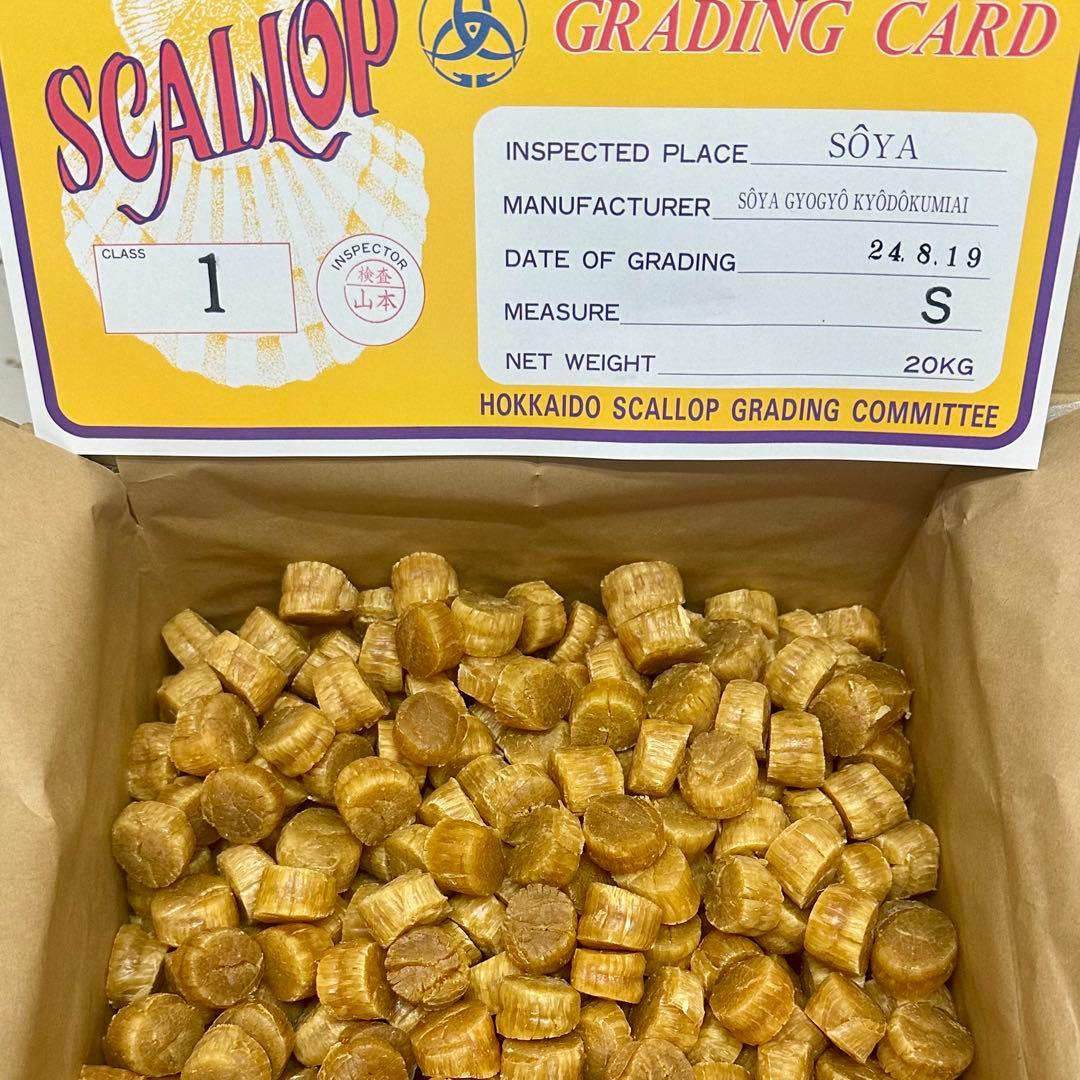 北海道産乾燥帆立貝柱 ホタテ貝柱 S 1等級 1kg（100g×10袋） 貝柱