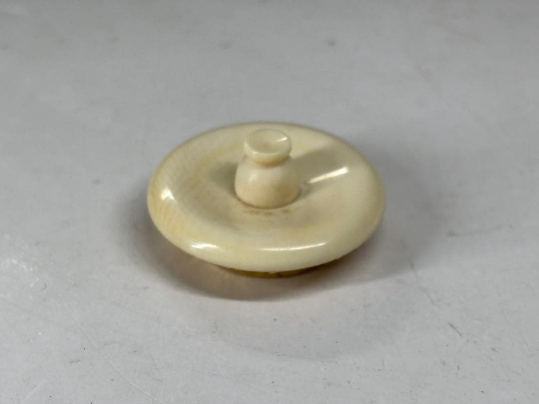 平安『笹田有祥』造 唐物大名物 獏 白玉文琳茶入 共箱 仕覆 二重蔓牡丹 茶道具