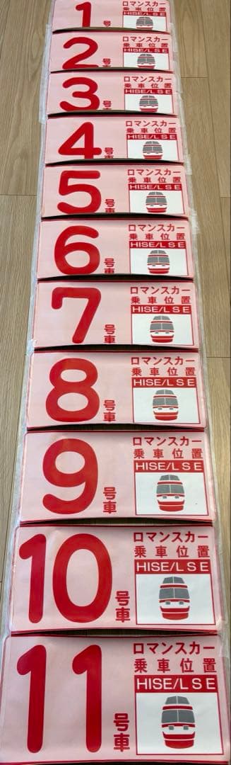 鉄道部品　小田急ロマンスカー　HiSE・LSE 乗車位置案内