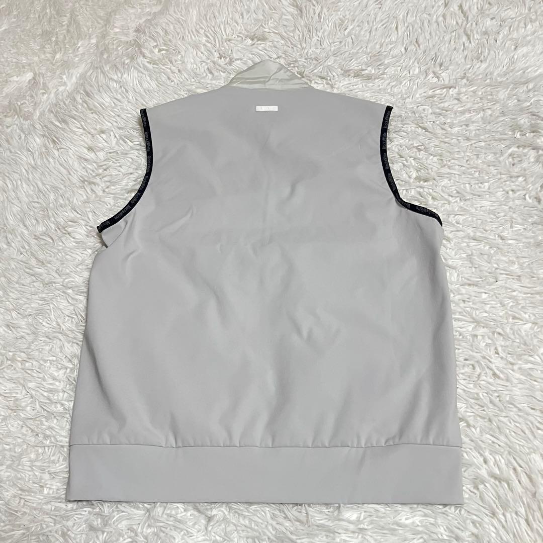 現行 ブラック＆ホワイト Black&white ゴルフ ダウンベスト ホワイト