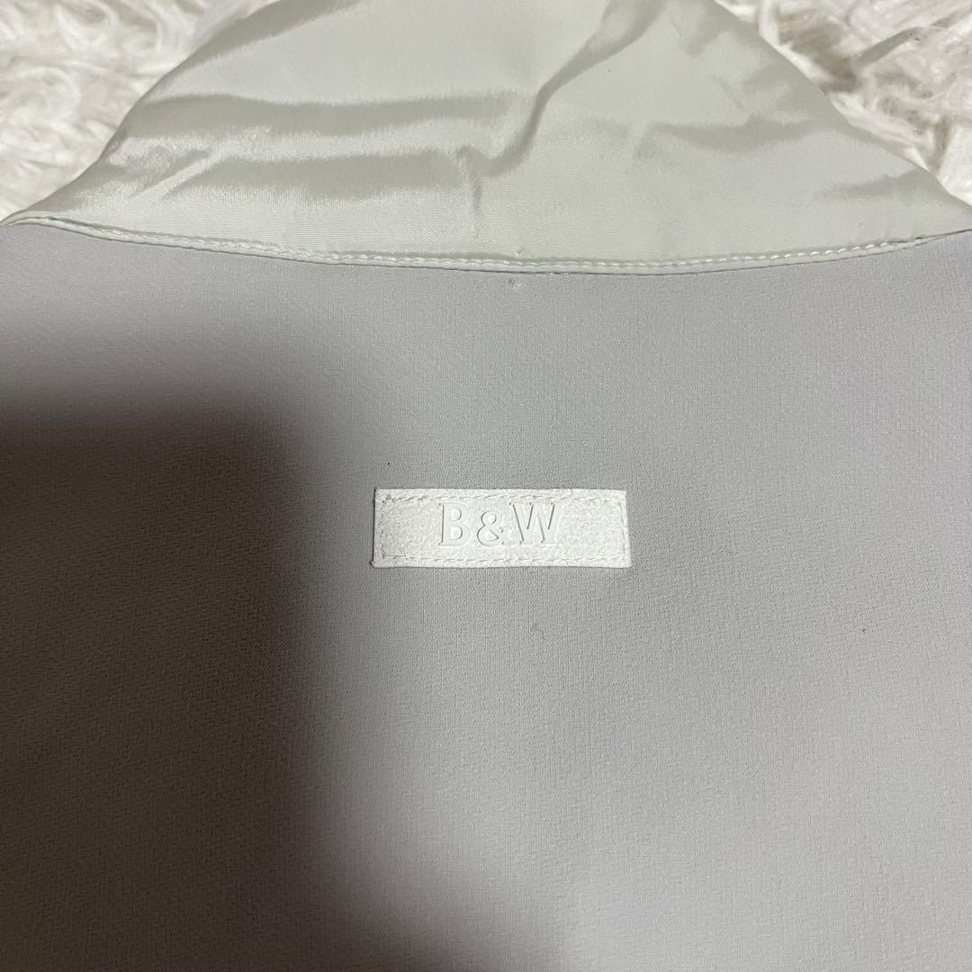 現行 ブラック＆ホワイト Black&white ゴルフ ダウンベスト ホワイト