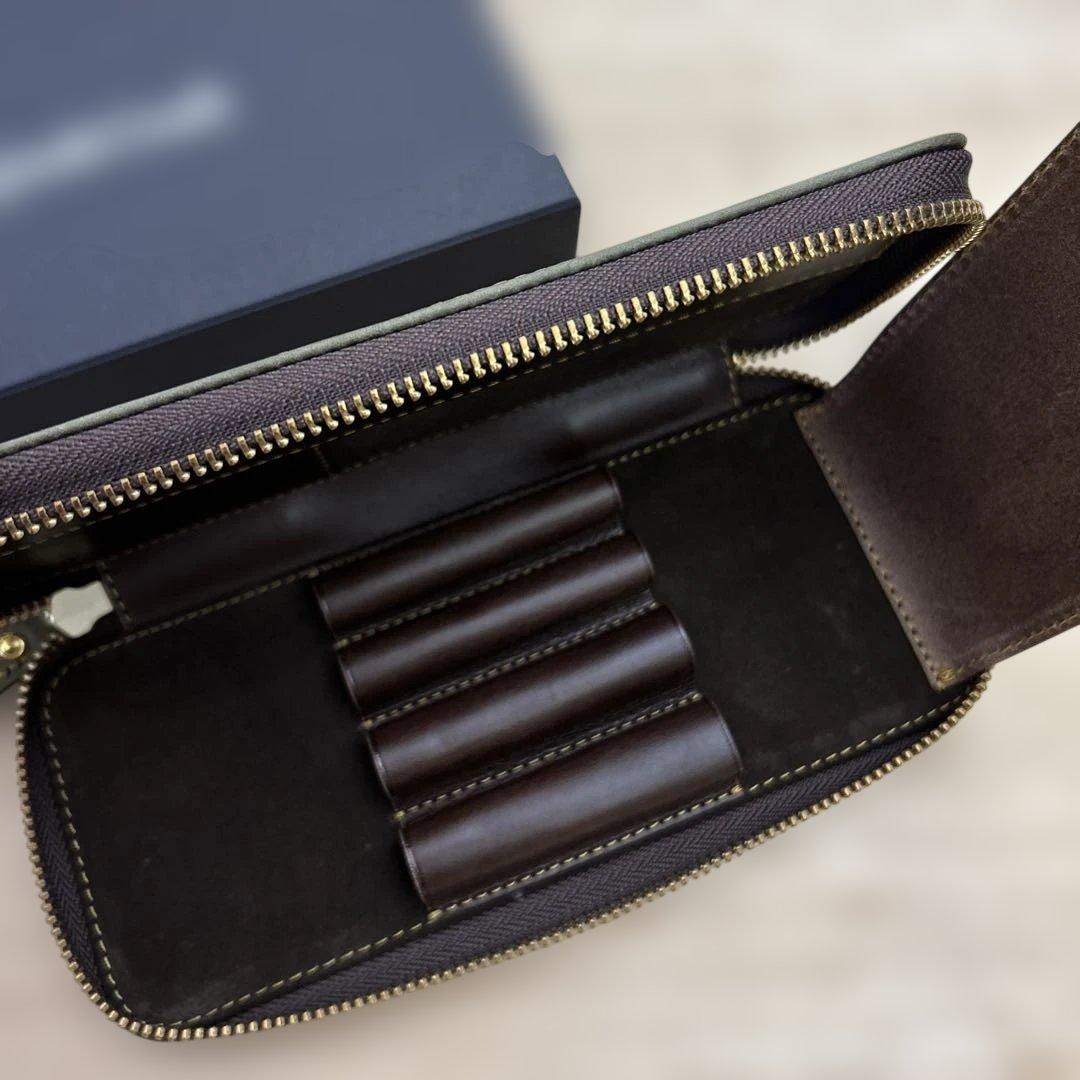 バハギア　Bagagia&Craft ラウンドジップペンケース グリージオ