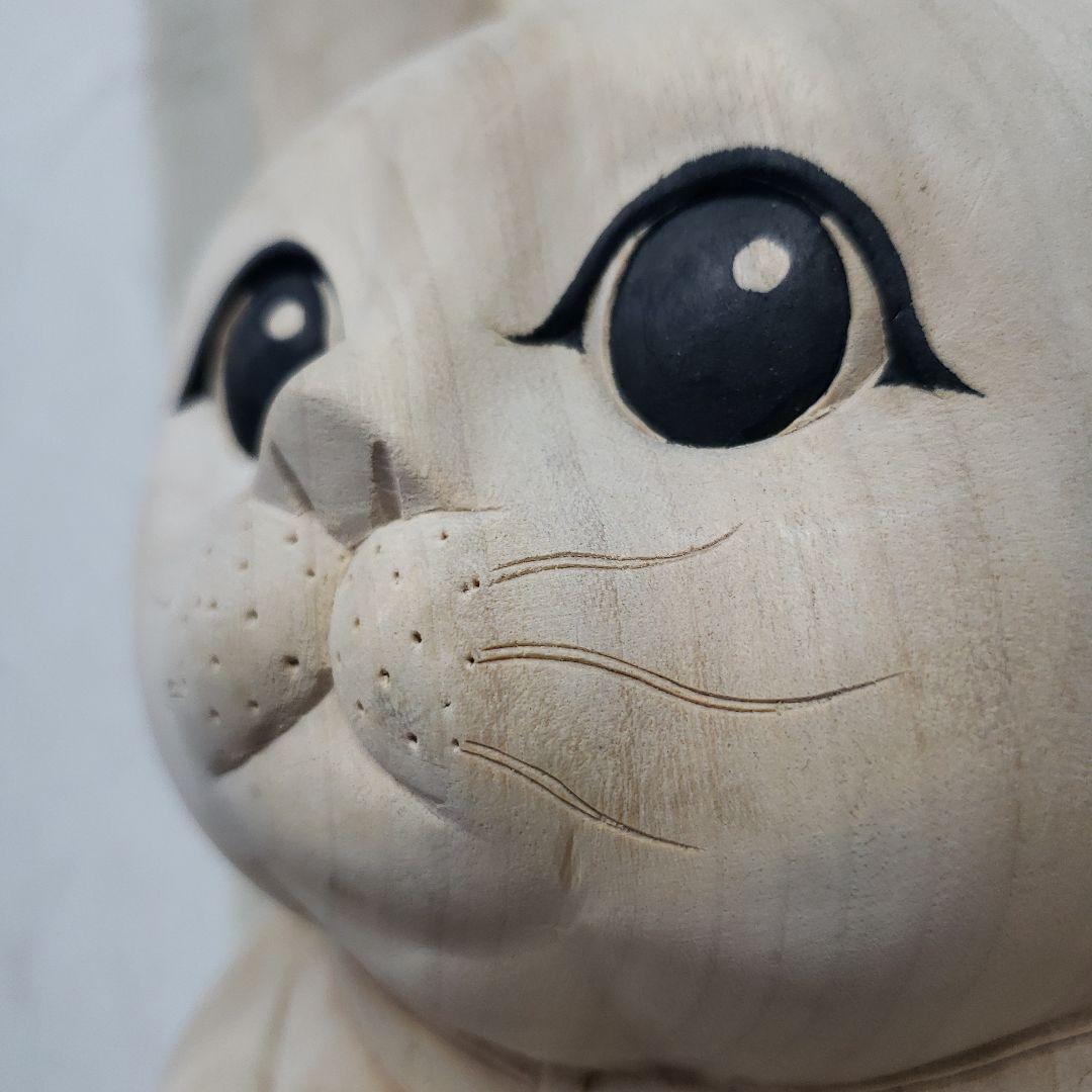 Ｂフライデー蔵出し特価八方にらみ木曽御神木檜製開運桧材 招き猫☆左手 約32cm