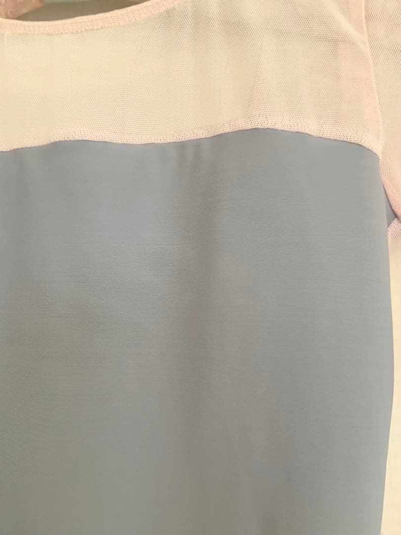 eleve USA製　バレエ　セミオーダー　7分袖　ピンクメッシュ　レオタード