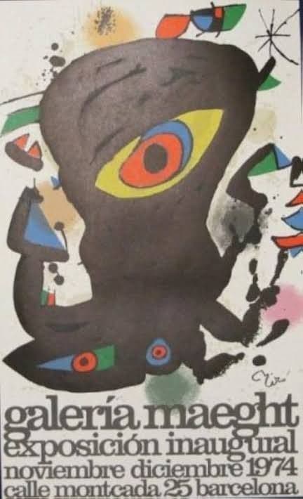 レア物　ジョアン・ミロ　スペイン・バルセロナ展覧会　リトグラフポスター