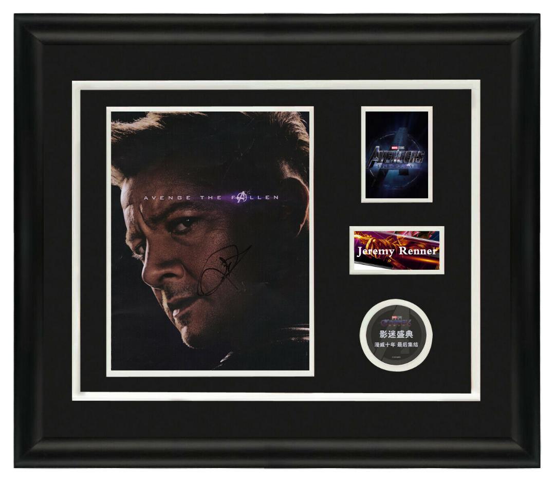 直筆サイン入り写真 ジェレミー・レナー  ホークアイ/フレーム別/SA鑑定済