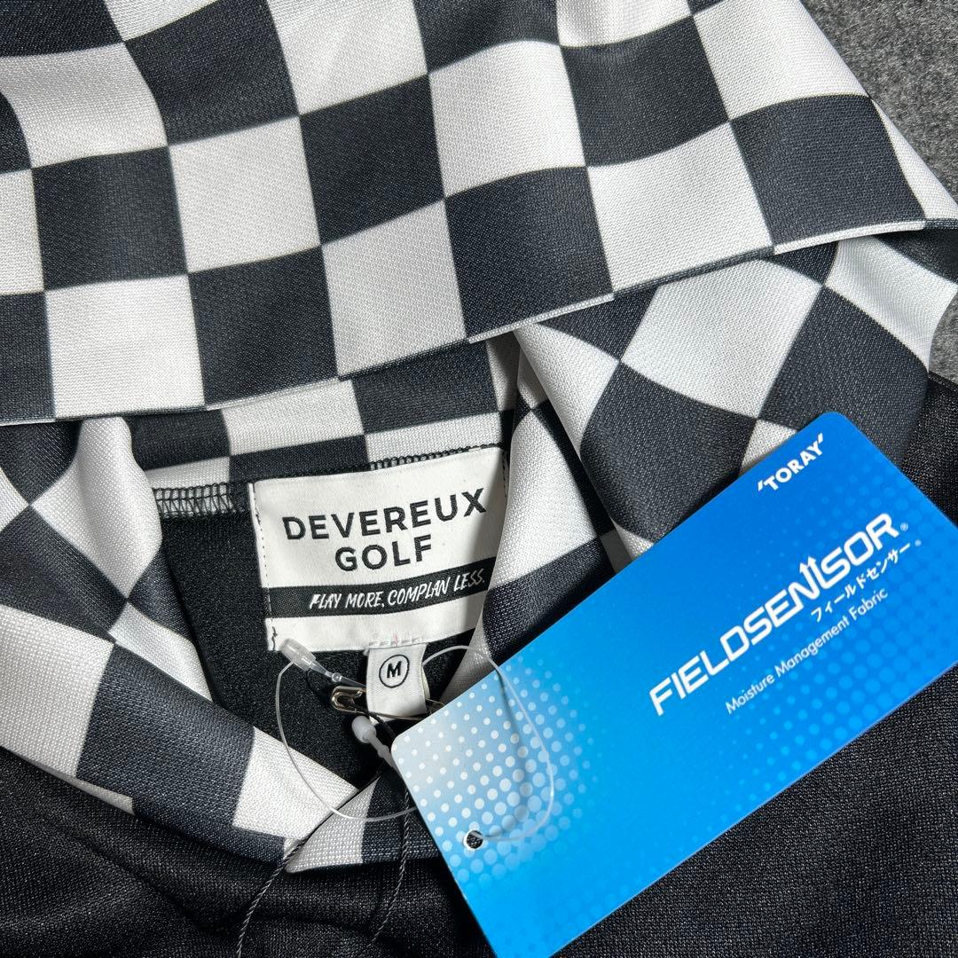 新品【デヴァロー ゴルフ】レディース チェッカーフーディー ブラック （Ｍ）