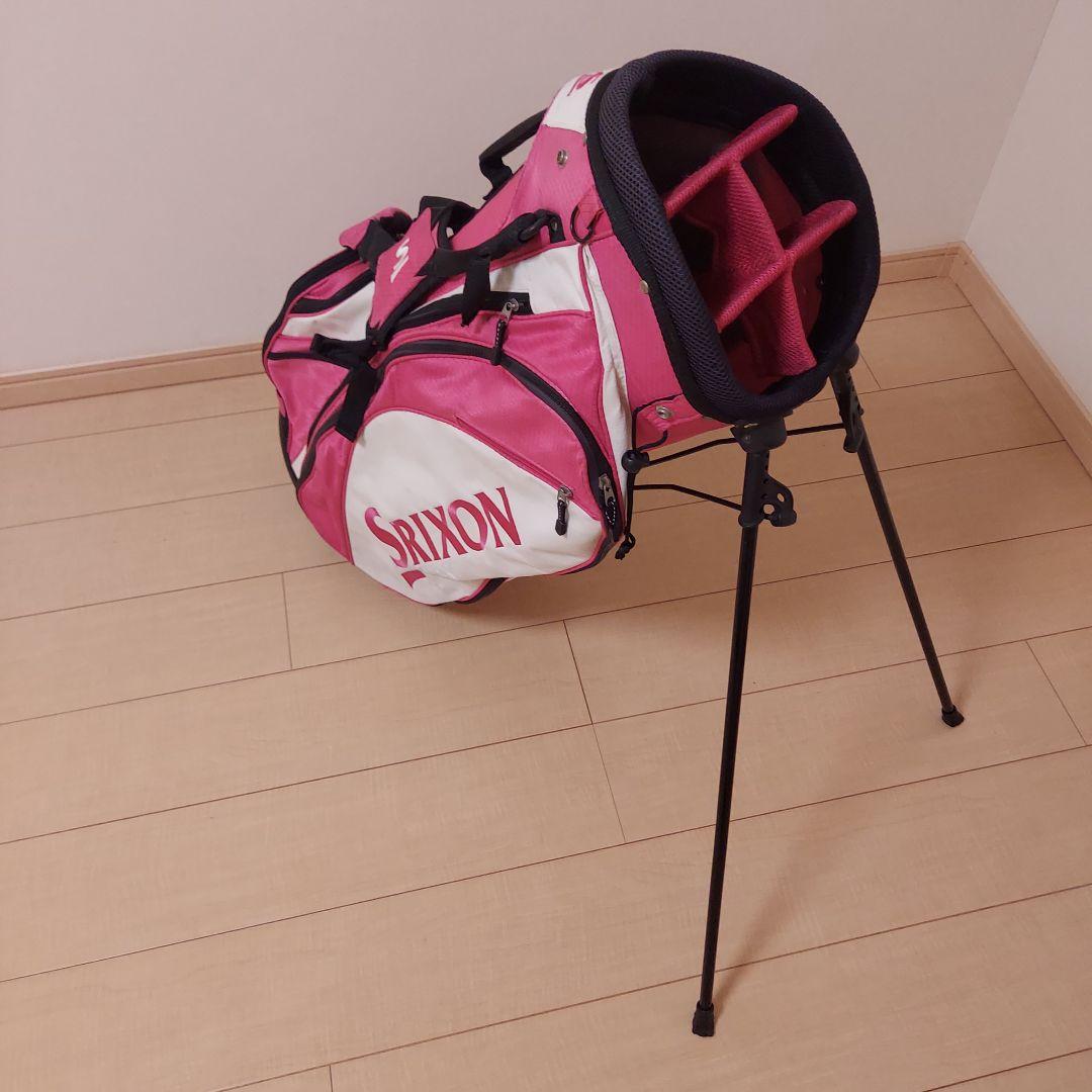 SRIXON スリクソン 軽量 キャディバック スタンド ホワイト/ピンク