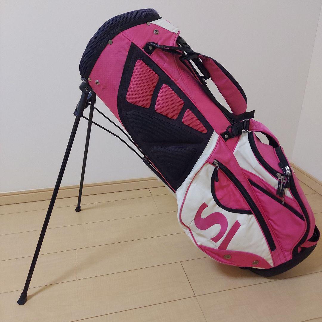 SRIXON スリクソン 軽量 キャディバック スタンド ホワイト/ピンク