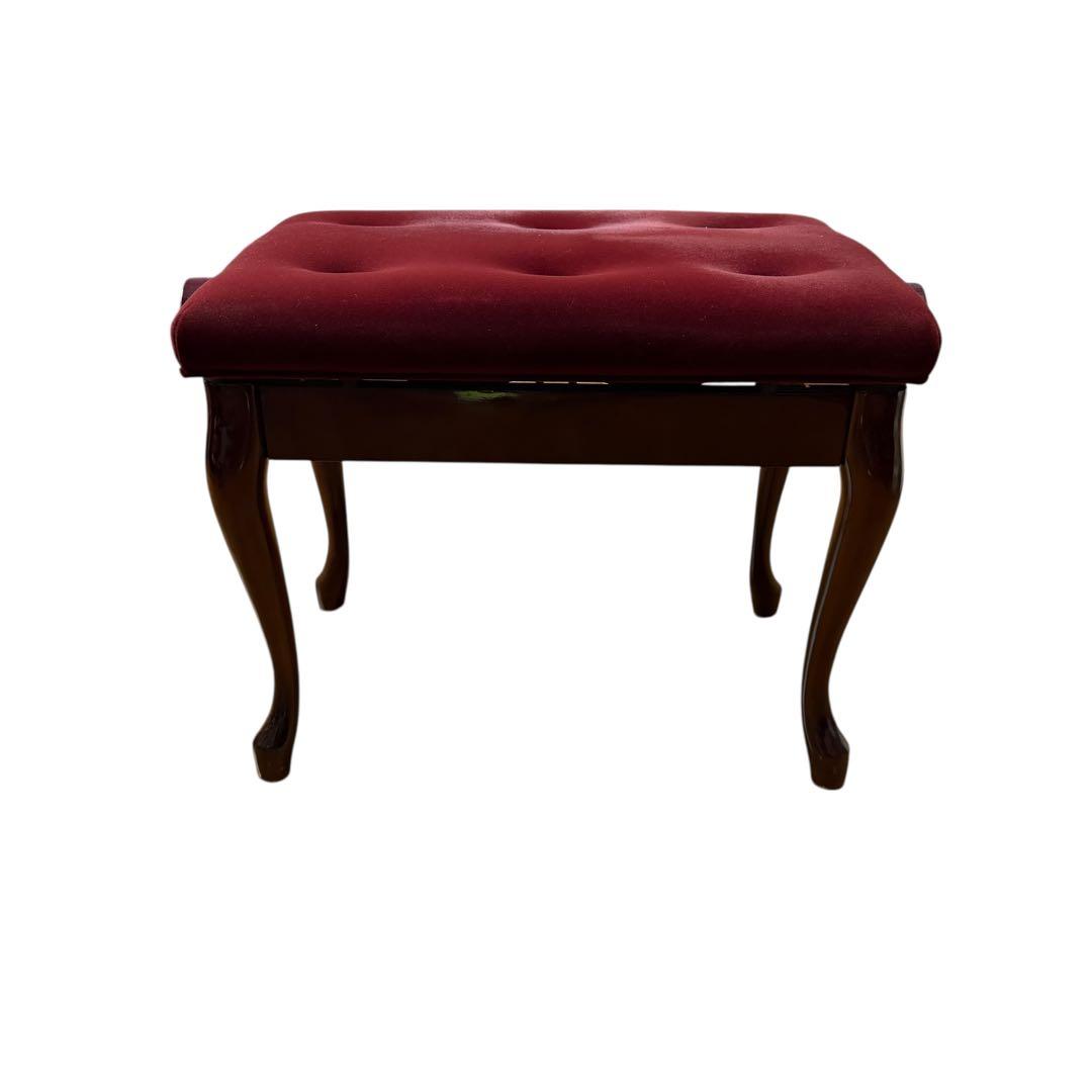 KAWAI 昇降式 ピアノ椅子 猫脚 ワインレッド 河合楽器 正規タグ有