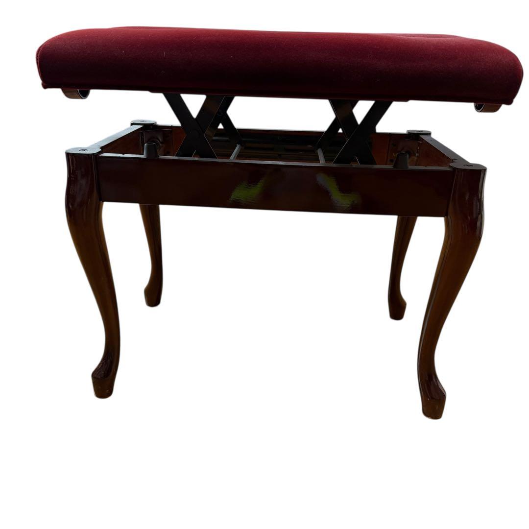 KAWAI 昇降式 ピアノ椅子 猫脚 ワインレッド 河合楽器 正規タグ有