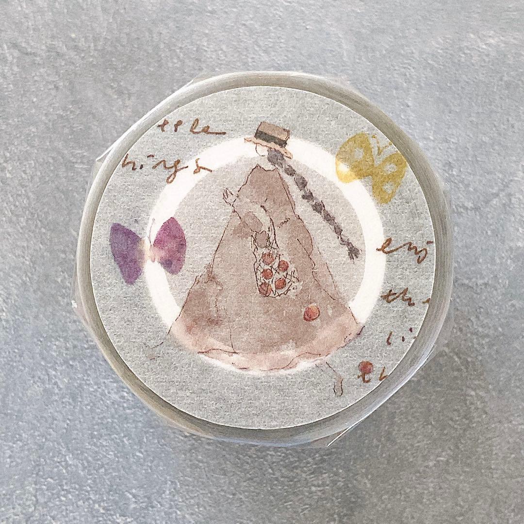 pion《mini girl_01》海外マスキングテープ　マステ 【1961】