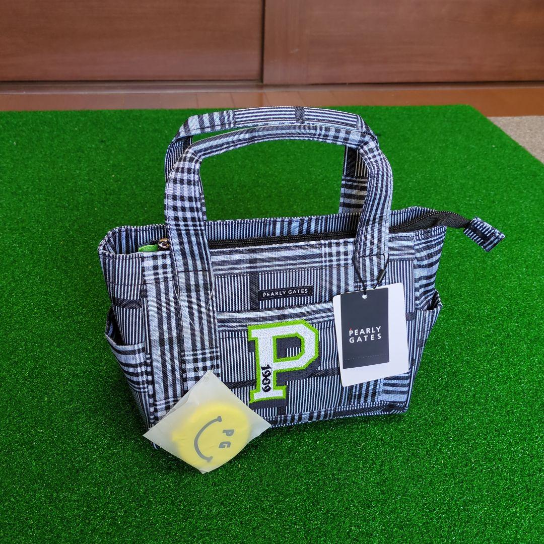 【新品未使用】 PG SMILEチャーム付き チェック柄カートバッグ