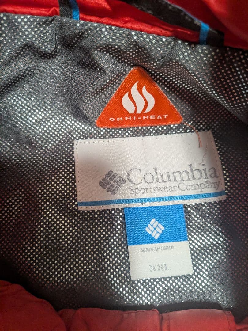 大きいサイズ　コロンビア　ダウンジャケット　赤　　XXL