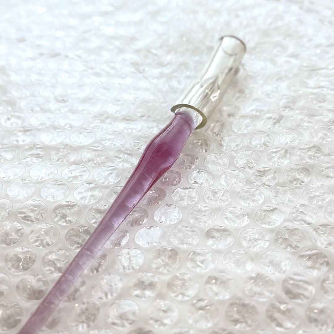 ガラス工房aun ガラスペン 光彩 霞 ライトゴールドピンク