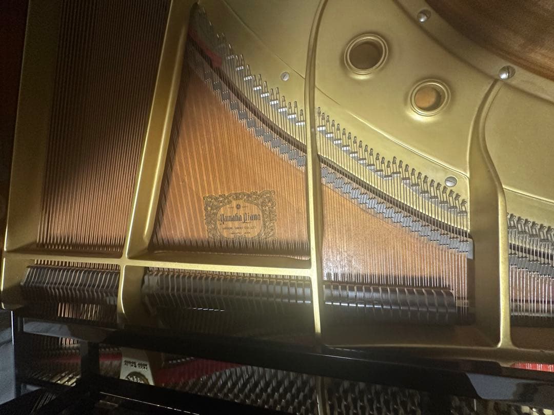 黒色 グランドピアノ カバー付き YAMAHA C3 3370587 2本ペダル